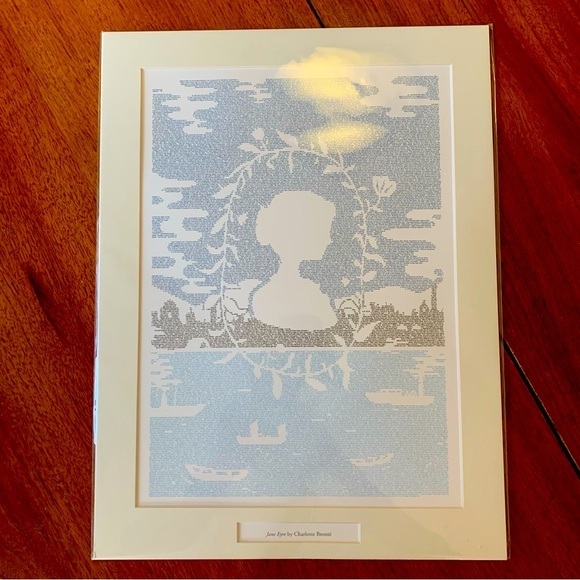 Jane Eyre light blue Lithograph 12 x 16 NWT - Picture 1 of 9